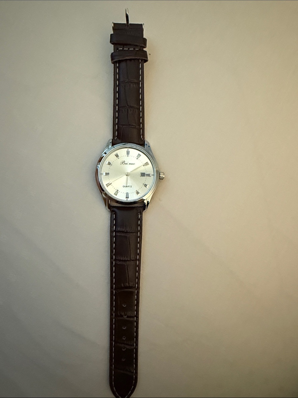 Classic Brown Leather Strap Quartz Watch